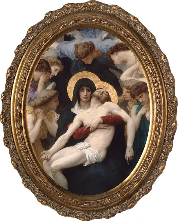 La Pieta - Oval Framed Canvas