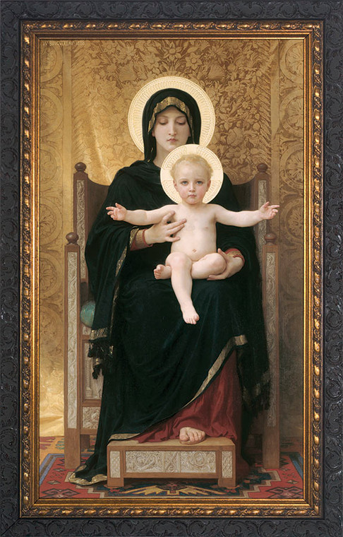 Virgin and Child - Ornate Dark Framed Art