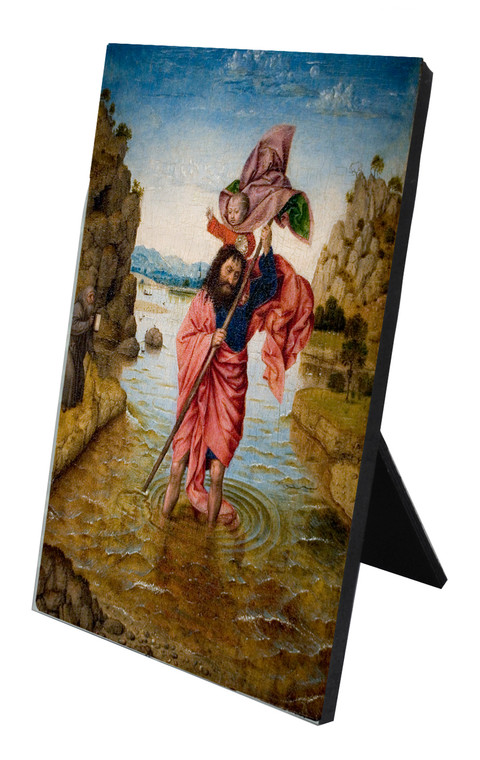 St. Christopher Vertical Desk Plaque