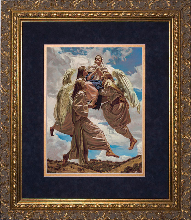 Assumption into Heaven by Jason Jenicke Matted Gold Framed Art