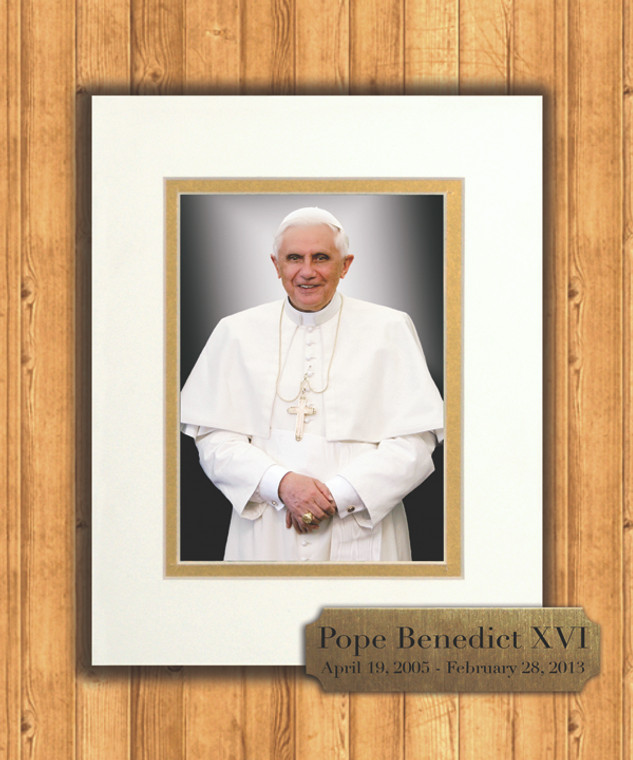 Pope Benedict Formal 8x10 Matted Print with Commemorative Plate