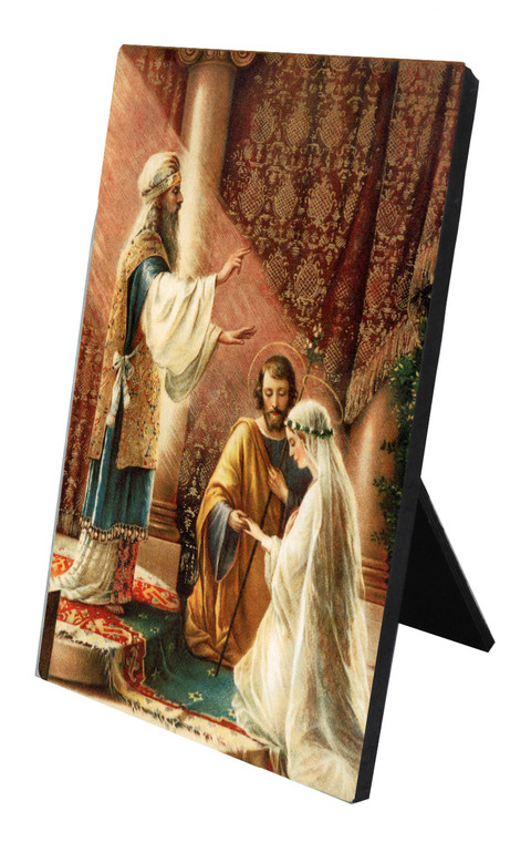 Wedding of Joseph & Mary Vertical Desk Plaque
