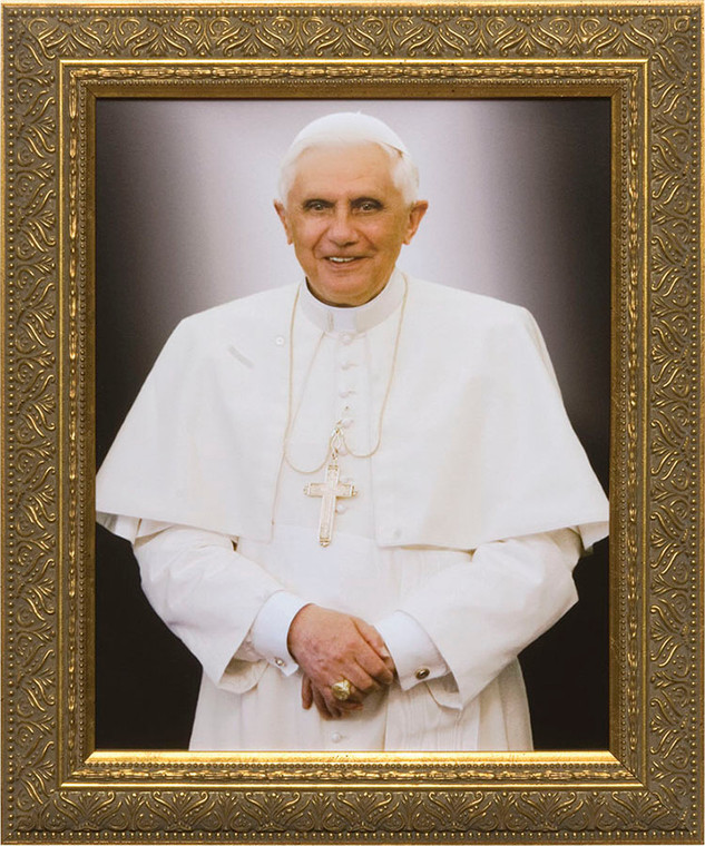 Pope Benedict Formal - Gold Framed Art