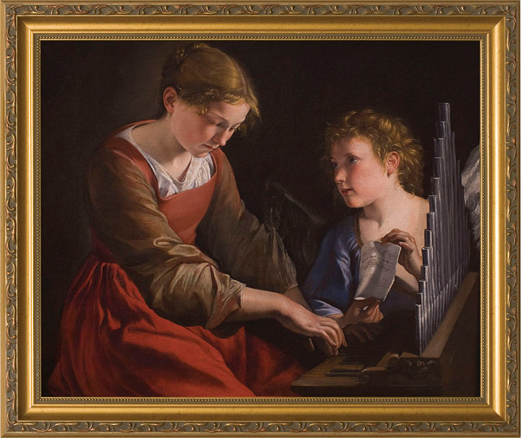 St. Cecilia - Standard Gold Framed Art