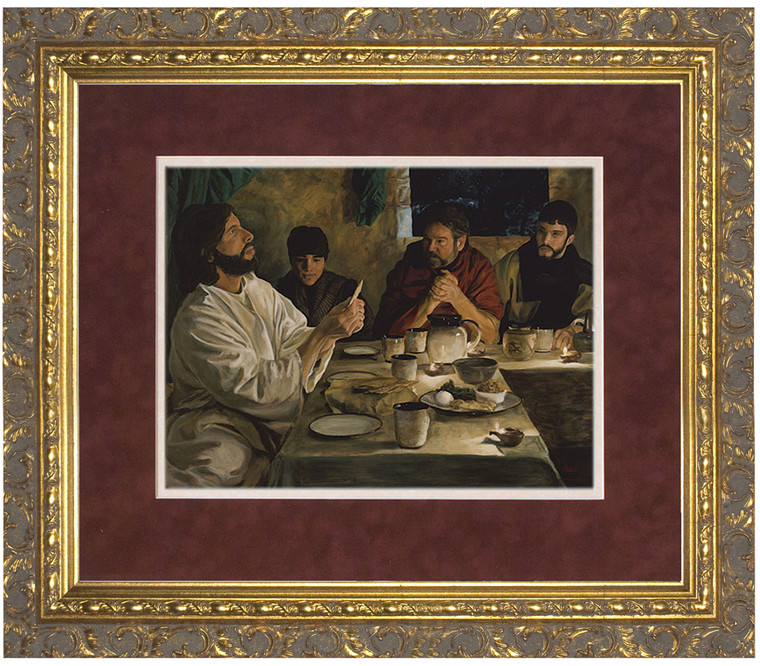 Institution of the Eucharist by Jason Jenicke Matted - Ornate Gold Framed Art Institution of the Eucharist by Jason Jenicke Matted - Ornate Gold Framed Art