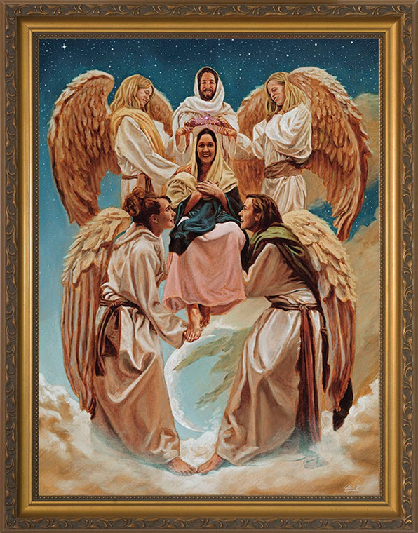 Coronation of Mary by Jason Jenicke - Standard Gold Framed Art