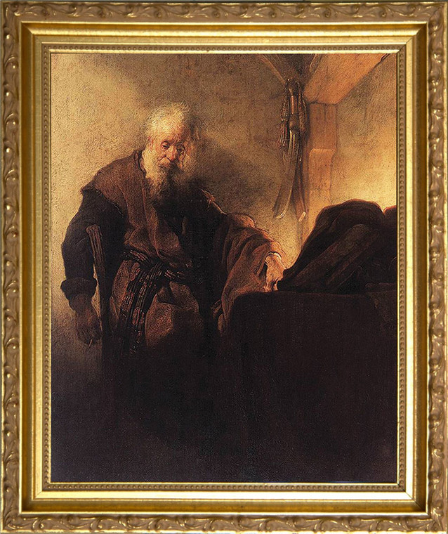 St. Paul at His Writing Desk Framed Art
