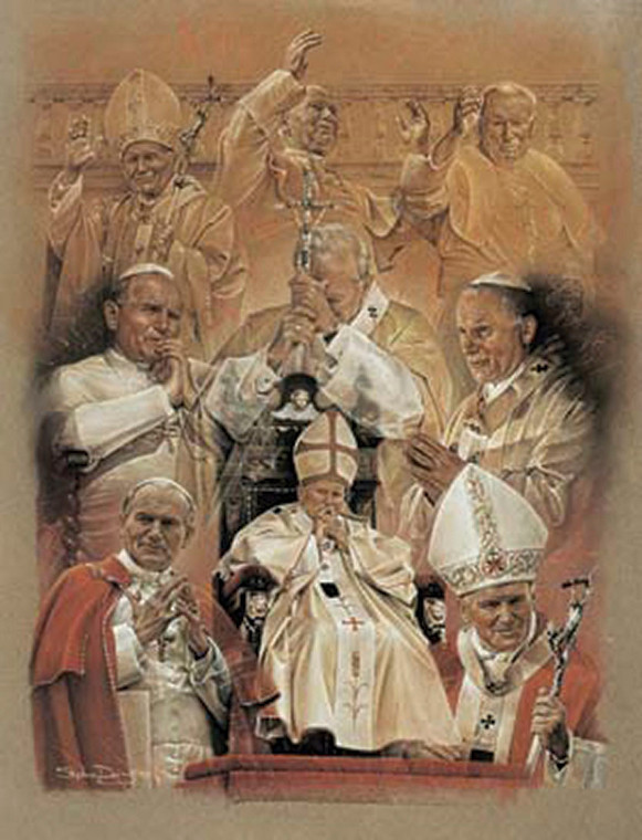 Pope John Paul II Collage Poster