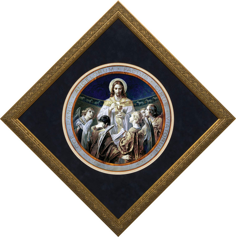 Christ, Bread of Angels Matted - Ornate Gold Framed Art Christ, Bread of Angels Matted - Ornate Gold Framed Art