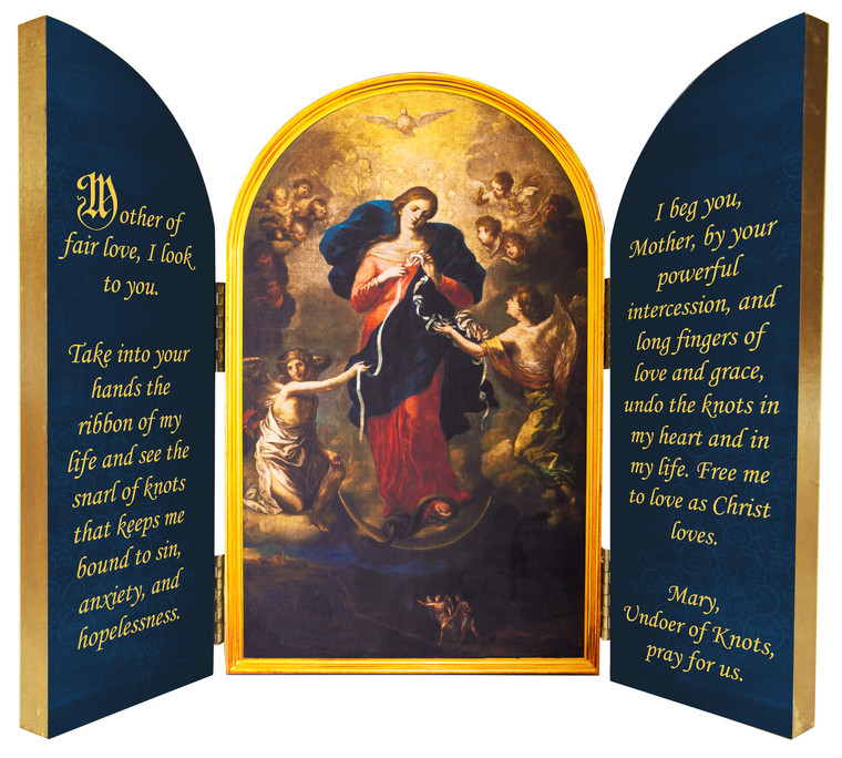 Mary Undoer of Knots Triptych Plaque