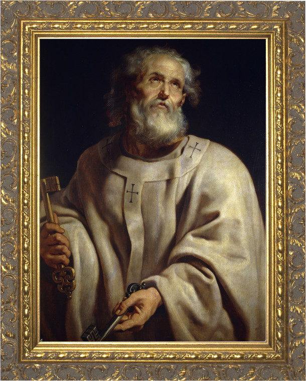 St. Peter - Ornate Gold Framed Art