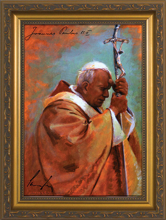 Pope John Paul II by James Langley Framed Art