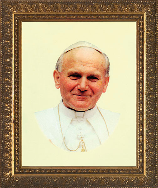 Pope John Paul II Smiling Framed Art