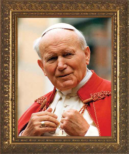 St. John Paul II Addressing the Faithful Framed Art