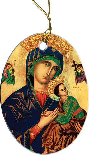 Mother of Perpetual Help Oval Ornament