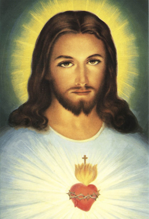 Traditional Sacred Heart Indoor Outdoor Aluminum Print