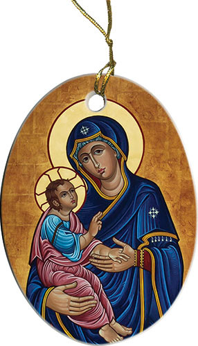 Our Lady of Good Health Oval Ornament