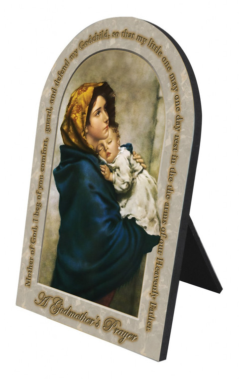 Madonna of the Streets Godmother's Prayer Arched Desk Plaque Madonna of the Streets Godmother's Prayer Arched Desk Plaque