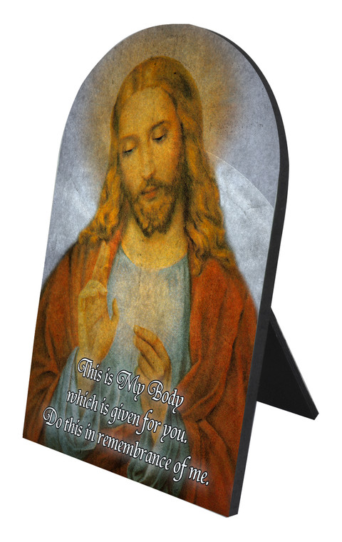 Distribution of Eucharist Arched Desk Plaque