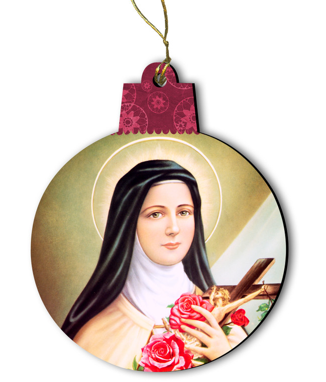 St. Therese of Lisieux Wood Ornament