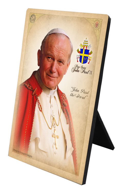 Commemorative Pope John Paul II Desk Plaque