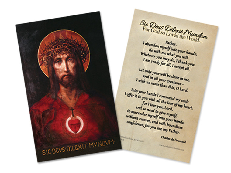 For God So Loved the World (Foucauld Prayer of Abandonment) Holy Card