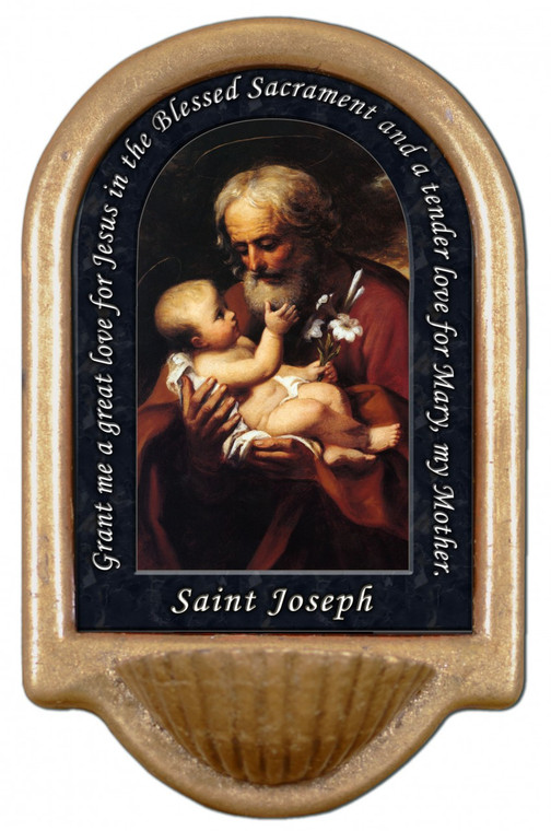 St. Joseph (Older) Prayer Holy Water Font