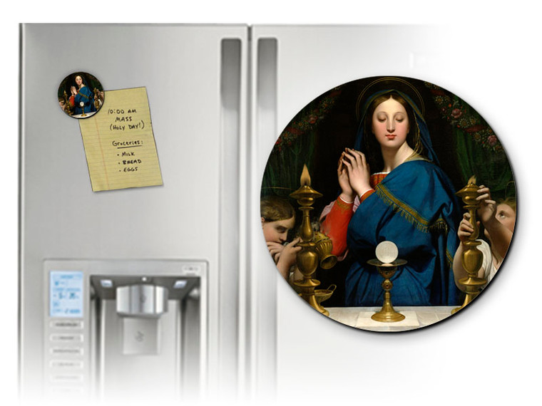 Madonna of the Host Round Magnet