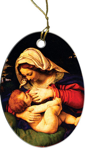 Our Lady of the Green Cushion Ornament