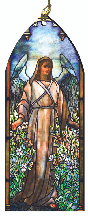 St. Gabriel the Archangel Stained Glass Wood Ornament
