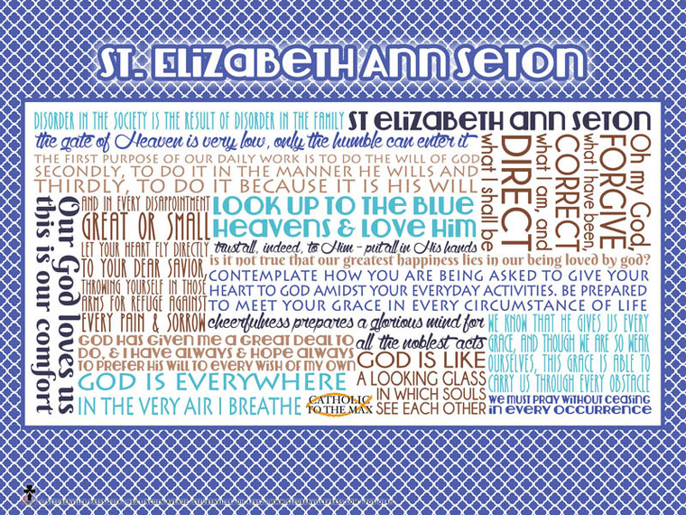 Saint Elizabeth Ann Seton Quote Poster