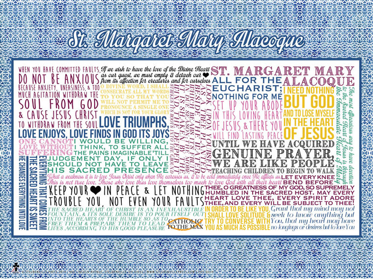 Saint Margaret Mary Alacoque Quote Poster