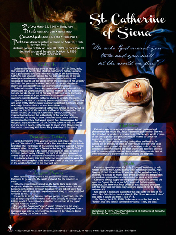Saint Catherine of Siena Explained Poster