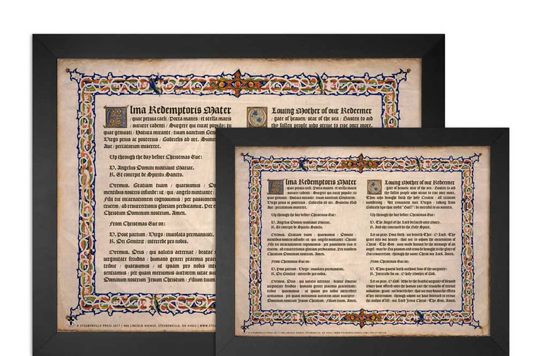 Latin-English Alma Redemptoris Mater Poster