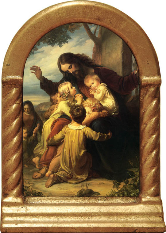 Jesus with the Children Desk Shrine