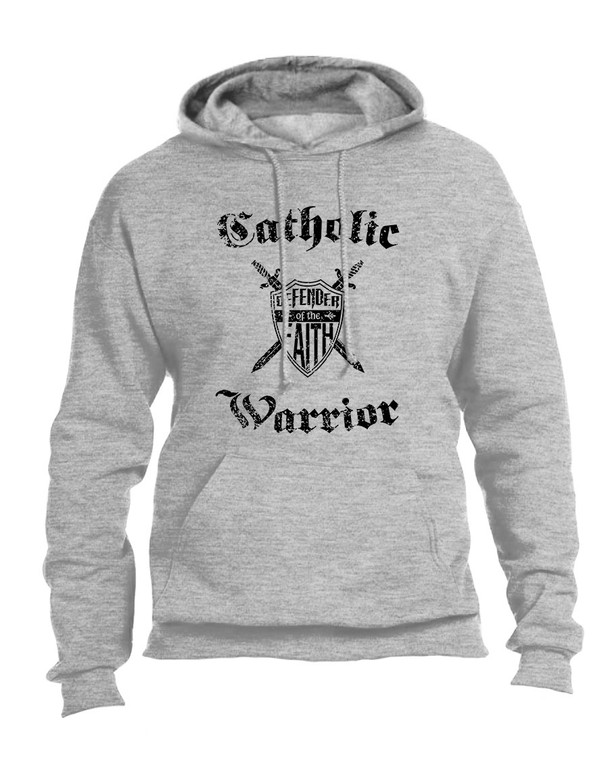 Catholic Warrior Defender of the Faith Heather Hoodie