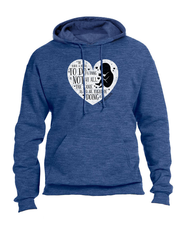 To Do a Thing Heather Pro-Life Hoodie