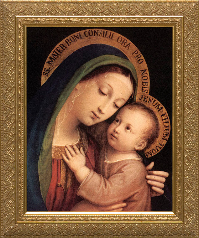 Our Lady of Good Counsel - Gold Framed Canvas