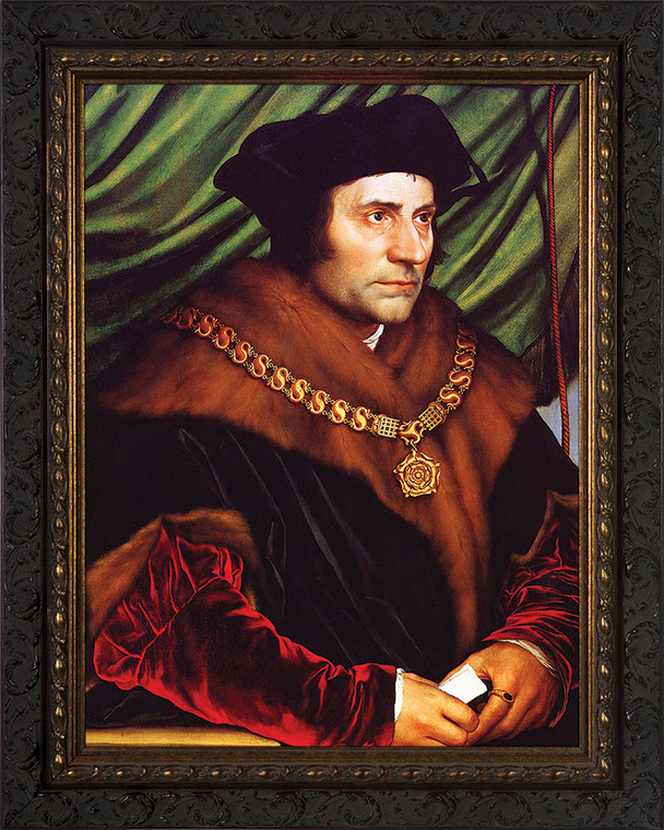 St. Thomas More - Ornate Dark Framed Canvas