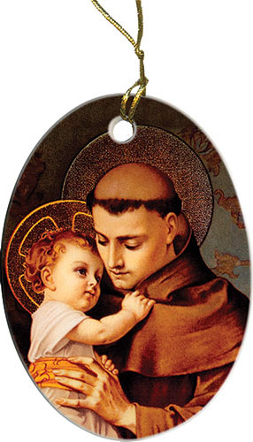 St. Anthony with Jesus Ornament