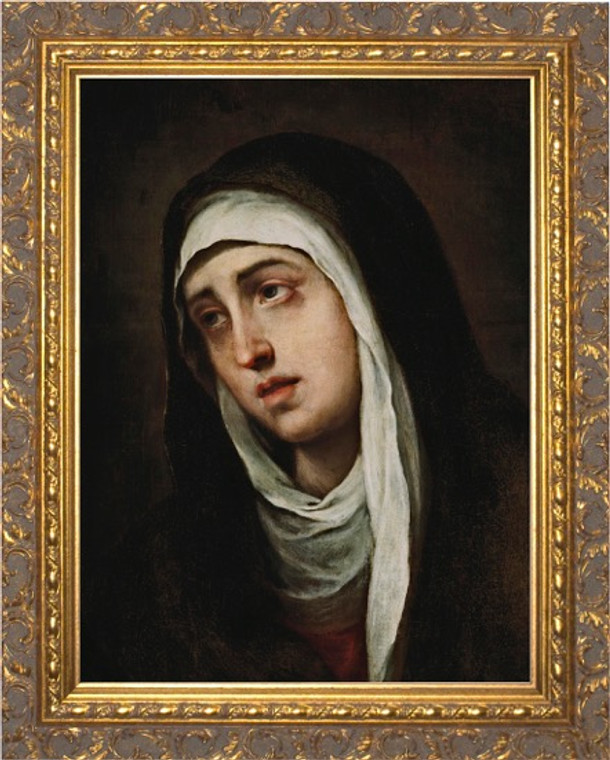 Dolorosa by Murillo - Ornate Gold Framed Art