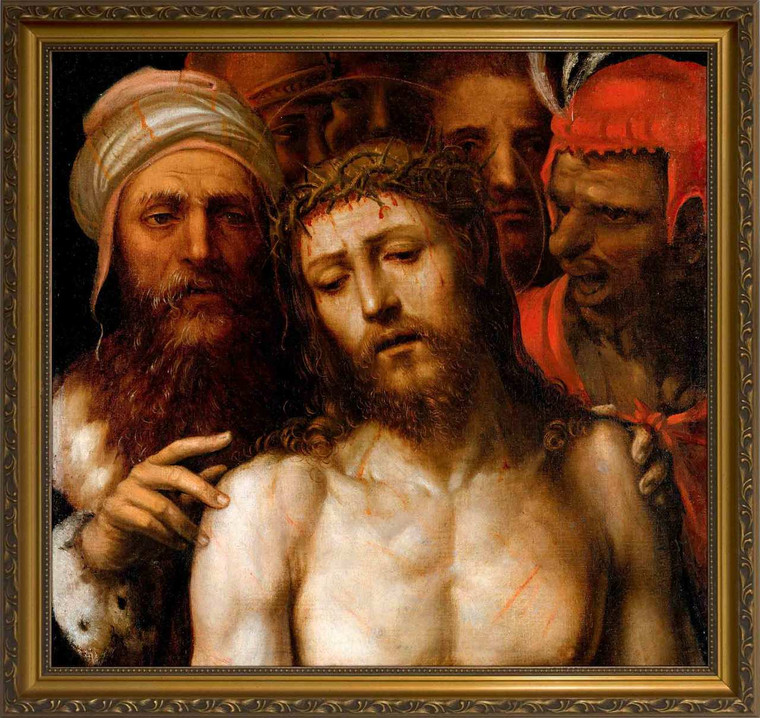 Christ Presented to the People by Il Sodoma - Gold Framed Art