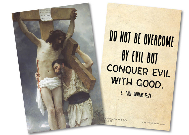 "Do Not Be Overcome" St. Paul Quote Holy Card