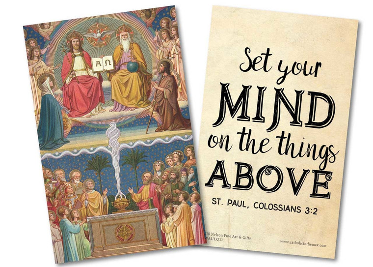 "Set Your Mind" St. Paul Quote Holy Card
