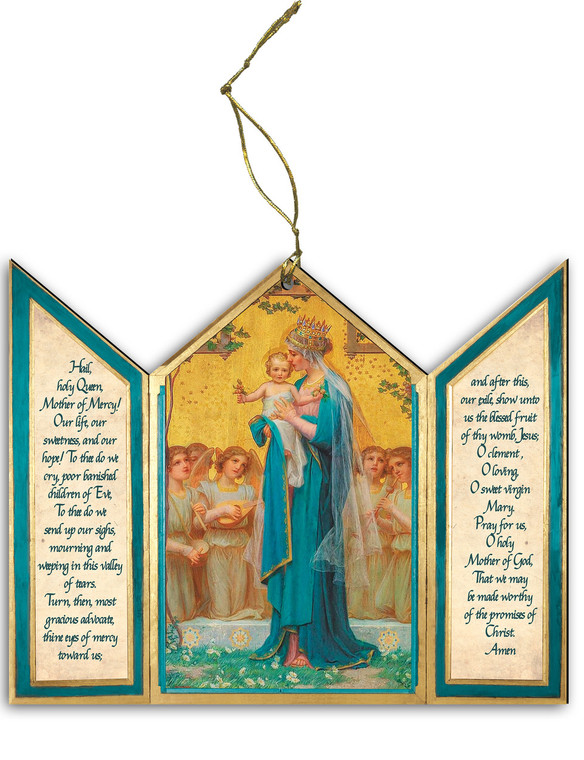 Madonna and Child by Enric M. VidaL Triptych Wood Ornament