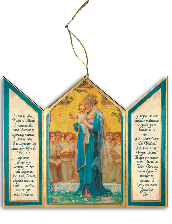 Spanish Madonna and Child by Enric M. VidaL Triptych Wood Ornament Spanish Madonna and Child by Enric M. VidaL Triptych Wood Ornament