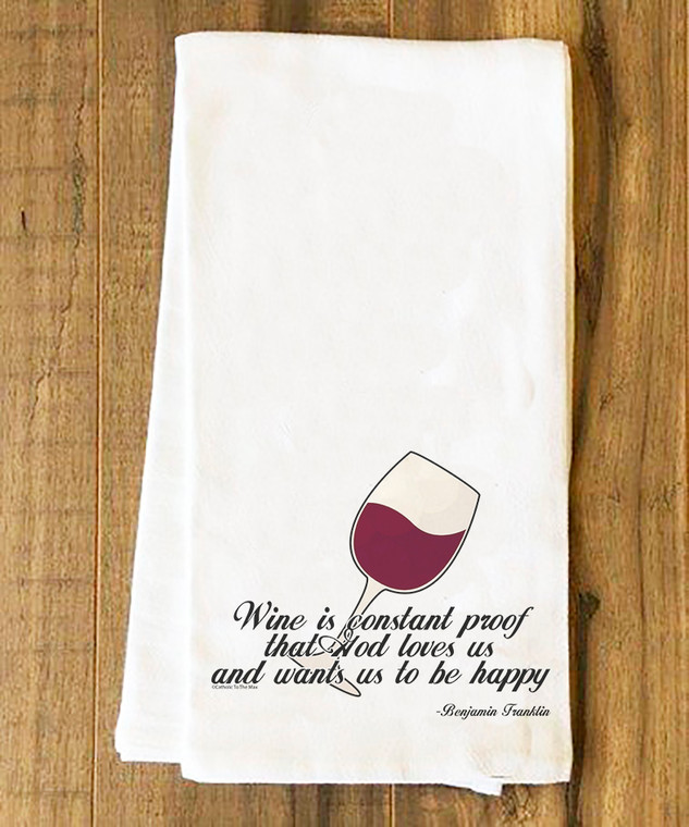 Wine is Proof Tea Towel