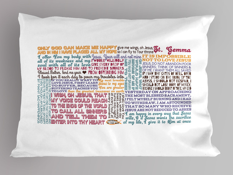 St. Gemma Quote Pillowcase