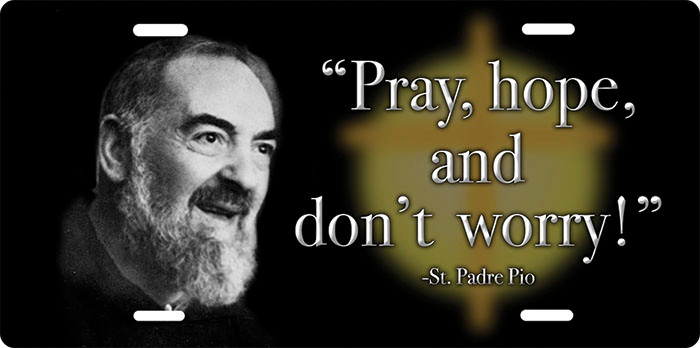 St. Padre Pio License Plate