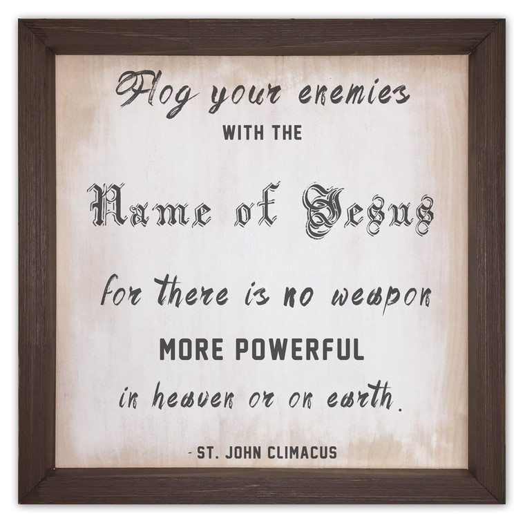 "Flog  Your Enemies" Rustic Framed Quote